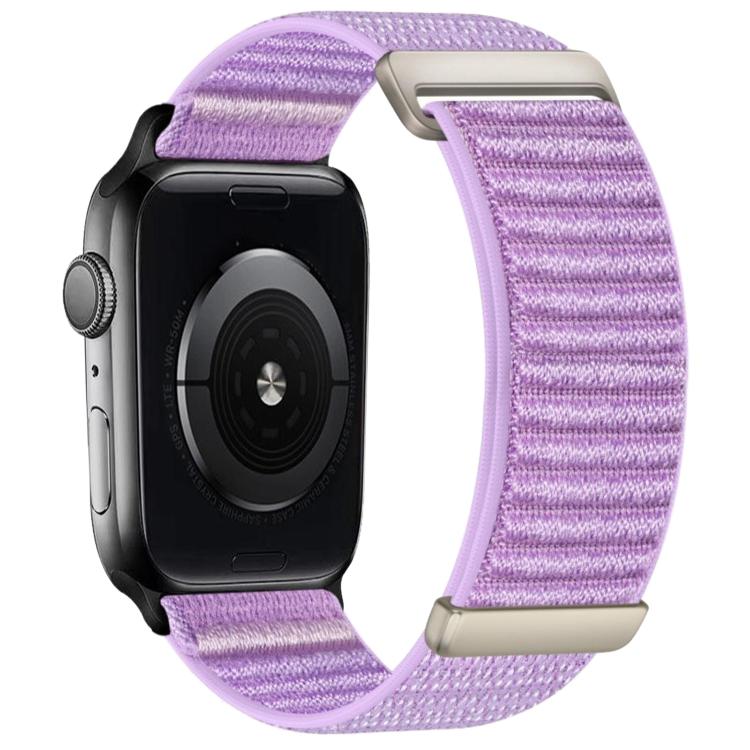 兩段式山形圖案魔鬼氈尼龍錶帶，適用 Apple Watch 46mm / 49mm / 45mm / 44mm，適用 Apple Watch 42mm / 41mm / 40mm / 38mm