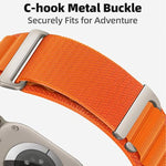 C 扣兩段式高山環尼龍錶帶，適用 Apple Watch 46mm / 49mm / 45mm / 44mm，適用 Apple Watch 42mm / 41mm / 40mm / 38mm