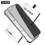 10片裝 360度隱私絲印大曲面高鋁鋼化玻璃膜，適用於 iPhone 17e / 16e，適用於 iPhone 17 Pro Max，適用於 iPhone 17 Pro，適用於 iPhone 17，適用於 iPhone Air，適用於 iPhone 16 Pro Max，適用於 iPhone 16 Pro，適用於 iPhone 16 Plus