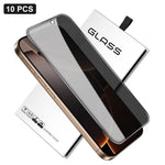 10片裝 360度隱私絲印大曲面高鋁鋼化玻璃膜，適用於 iPhone 17e / 16e，適用於 iPhone 17 Pro Max，適用於 iPhone 17 Pro，適用於 iPhone 17，適用於 iPhone Air，適用於 iPhone 16 Pro Max，適用於 iPhone 16 Pro，適用於 iPhone 16 Plus