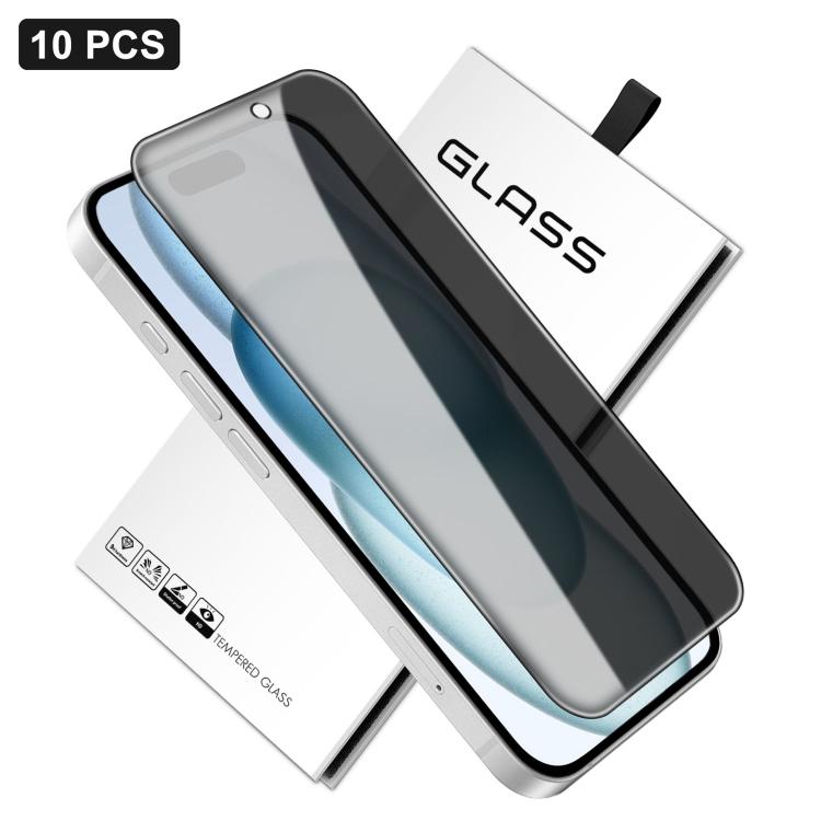 10片裝 360度隱私絲印大曲面高鋁鋼化玻璃膜，適用於 iPhone 17e / 16e，適用於 iPhone 17 Pro Max，適用於 iPhone 17 Pro，適用於 iPhone 17，適用於 iPhone Air，適用於 iPhone 16 Pro Max，適用於 iPhone 16 Pro，適用於 iPhone 16 Plus