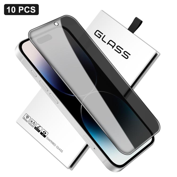 10片裝 360度隱私絲印大曲面高鋁鋼化玻璃膜，適用於 iPhone 17e / 16e，適用於 iPhone 17 Pro Max，適用於 iPhone 17 Pro，適用於 iPhone 17，適用於 iPhone Air，適用於 iPhone 16 Pro Max，適用於 iPhone 16 Pro，適用於 iPhone 16 Plus
