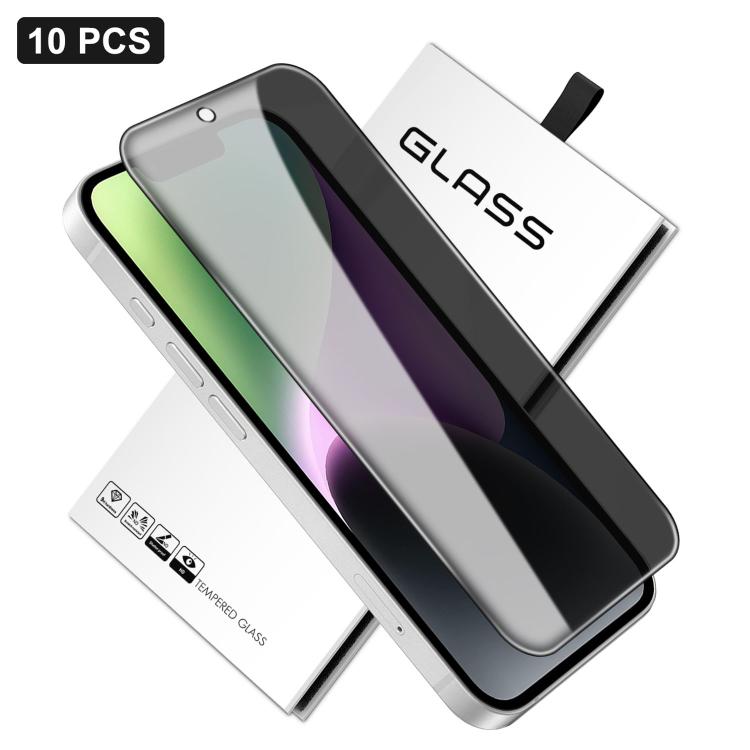10片裝 360度隱私絲印大曲面高鋁鋼化玻璃膜，適用於 iPhone 17e / 16e，適用於 iPhone 17 Pro Max，適用於 iPhone 17 Pro，適用於 iPhone 17，適用於 iPhone Air，適用於 iPhone 16 Pro Max，適用於 iPhone 16 Pro，適用於 iPhone 16 Plus