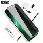10片裝 360度隱私絲印大曲面高鋁鋼化玻璃膜，適用於 iPhone 17e / 16e，適用於 iPhone 17 Pro Max，適用於 iPhone 17 Pro，適用於 iPhone 17，適用於 iPhone Air，適用於 iPhone 16 Pro Max，適用於 iPhone 16 Pro，適用於 iPhone 16 Plus