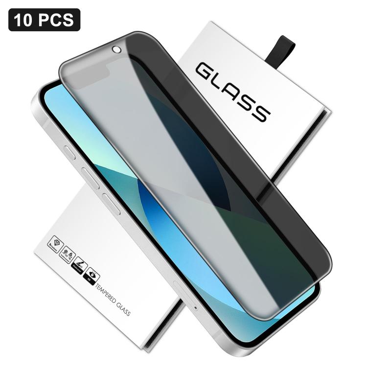 10片裝 360度隱私絲印大曲面高鋁鋼化玻璃膜，適用於 iPhone 17e / 16e，適用於 iPhone 17 Pro Max，適用於 iPhone 17 Pro，適用於 iPhone 17，適用於 iPhone Air，適用於 iPhone 16 Pro Max，適用於 iPhone 16 Pro，適用於 iPhone 16 Plus