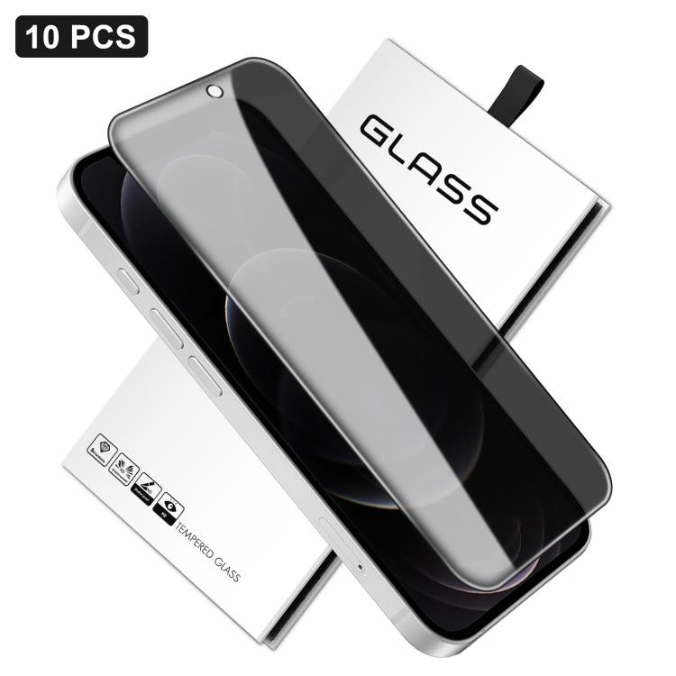10片裝 360度隱私絲印大曲面高鋁鋼化玻璃膜，適用於 iPhone 17e / 16e，適用於 iPhone 17 Pro Max，適用於 iPhone 17 Pro，適用於 iPhone 17，適用於 iPhone Air，適用於 iPhone 16 Pro Max，適用於 iPhone 16 Pro，適用於 iPhone 16 Plus