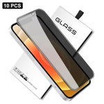 10片裝 360度隱私絲印大曲面高鋁鋼化玻璃膜，適用於 iPhone 17e / 16e，適用於 iPhone 17 Pro Max，適用於 iPhone 17 Pro，適用於 iPhone 17，適用於 iPhone Air，適用於 iPhone 16 Pro Max，適用於 iPhone 16 Pro，適用於 iPhone 16 Plus
