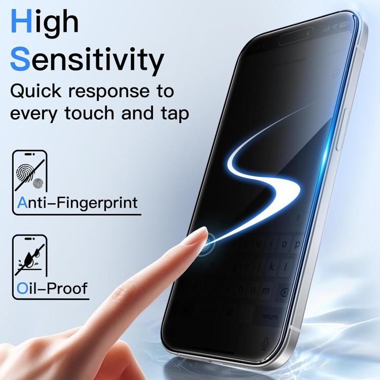 10片裝 360度隱私絲印大曲面高鋁鋼化玻璃膜，適用於 iPhone 17e / 16e，適用於 iPhone 17 Pro Max，適用於 iPhone 17 Pro，適用於 iPhone 17，適用於 iPhone Air，適用於 iPhone 16 Pro Max，適用於 iPhone 16 Pro，適用於 iPhone 16 Plus