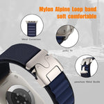 降落傘扣高山尼龍環錶帶，適用於 Apple Watch 46mm / 49mm / 45mm / 44mm，適用於 Apple Watch 42mm / 41mm / 40mm / 38mm