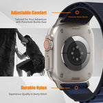 降落傘扣高山尼龍環錶帶，適用於 Apple Watch 46mm / 49mm / 45mm / 44mm，適用於 Apple Watch 42mm / 41mm / 40mm / 38mm