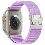 降落傘扣山形圖案織紋尼龍金屬頭錶帶，適用於 Apple Watch 46mm / 49mm / 45mm / 44mm，適用於 Apple Watch 42mm / 41mm / 40mm / 38mm
