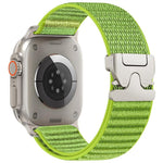 降落傘扣山形圖案織紋尼龍金屬頭錶帶，適用於 Apple Watch 46mm / 49mm / 45mm / 44mm，適用於 Apple Watch 42mm / 41mm / 40mm / 38mm