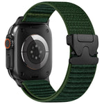 降落傘扣山形圖案織紋尼龍金屬頭錶帶，適用於 Apple Watch 46mm / 49mm / 45mm / 44mm，適用於 Apple Watch 42mm / 41mm / 40mm / 38mm
