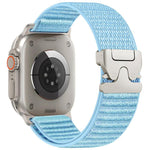降落傘扣山形圖案織紋尼龍金屬頭錶帶，適用於 Apple Watch 46mm / 49mm / 45mm / 44mm，適用於 Apple Watch 42mm / 41mm / 40mm / 38mm