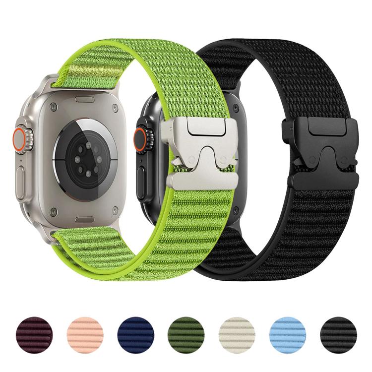 降落傘扣山形圖案織紋尼龍金屬頭錶帶，適用於 Apple Watch 46mm / 49mm / 45mm / 44mm，適用於 Apple Watch 42mm / 41mm / 40mm / 38mm