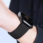 降落傘扣山形圖案織紋尼龍金屬頭錶帶，適用於 Apple Watch 46mm / 49mm / 45mm / 44mm，適用於 Apple Watch 42mm / 41mm / 40mm / 38mm