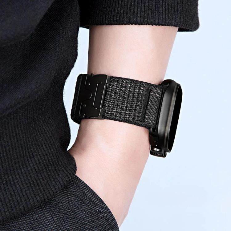 降落傘扣山形圖案織紋尼龍金屬頭錶帶，適用於 Apple Watch 46mm / 49mm / 45mm / 44mm，適用於 Apple Watch 42mm / 41mm / 40mm / 38mm