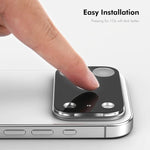 2片 ENKAY Hat-Prince 黑色 9H 後置鏡頭鋼化玻璃膜，適用於 iPhone 17 Pro Max、iPhone 17 Pro、iPhone 17、iPhone Air