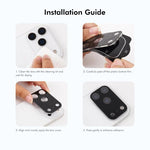 2片 ENKAY Hat-Prince 黑色 9H 後置鏡頭鋼化玻璃膜，適用於 iPhone 17 Pro Max、iPhone 17 Pro、iPhone 17、iPhone Air