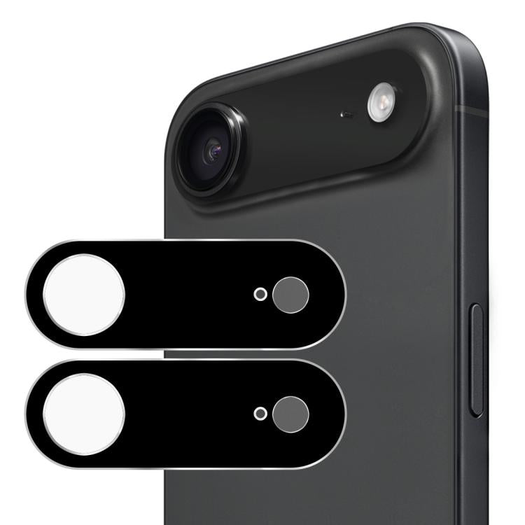 2片 ENKAY Hat-Prince 黑色 9H 後置鏡頭鋼化玻璃膜，適用於 iPhone 17 Pro Max、iPhone 17 Pro、iPhone 17、iPhone Air