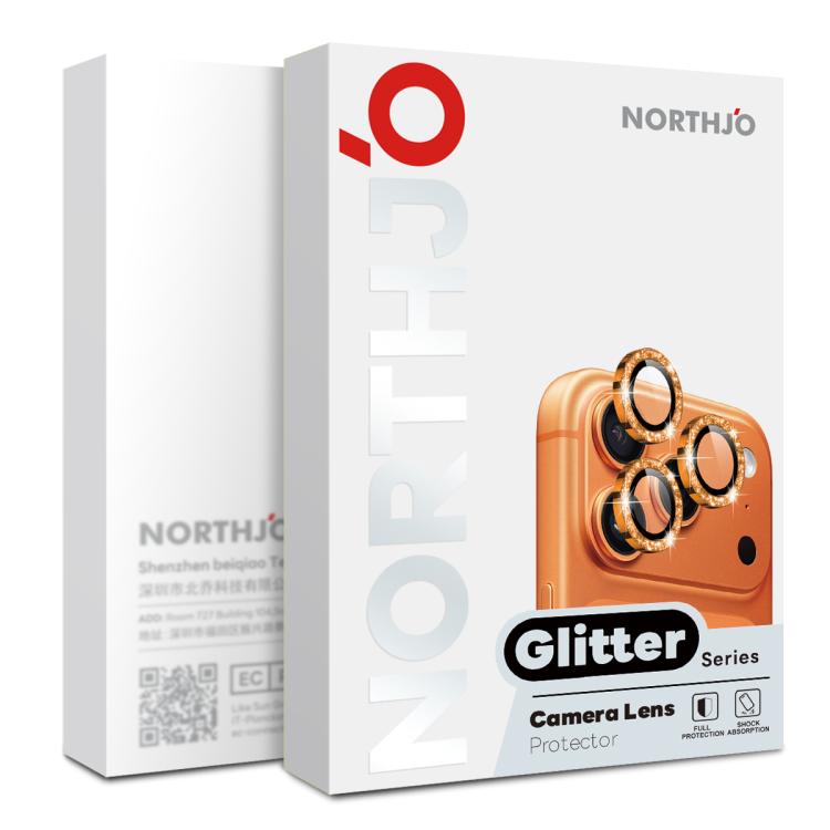 NORTHJO 1 套相機鏡頭保護閃粉金屬環膜，適用於 iPhone 17 Pro / 17 Pro Max