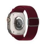 斜紋 D 形環扣尼龍彈性錶帶，適用於 Apple Watch 46mm / 49mm / 45mm / 44mm，適用於 Apple Watch 42mm / 41mm / 40mm / 38mm