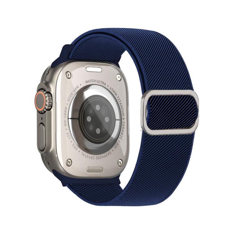 斜紋 D 形環扣尼龍彈性錶帶，適用於 Apple Watch 46mm / 49mm / 45mm / 44mm，適用於 Apple Watch 42mm / 41mm / 40mm / 38mm