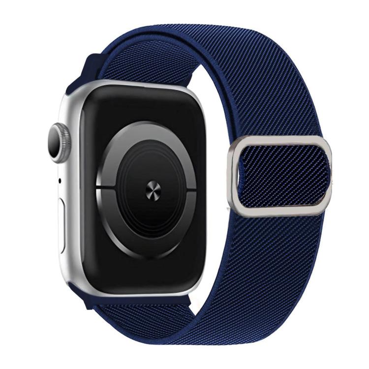 斜紋 D 形環扣尼龍彈性錶帶，適用於 Apple Watch 46mm / 49mm / 45mm / 44mm，適用於 Apple Watch 42mm / 41mm / 40mm / 38mm