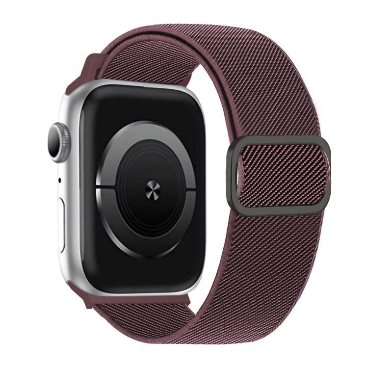 斜紋 D 形環扣尼龍彈性錶帶，適用於 Apple Watch 46mm / 49mm / 45mm / 44mm，適用於 Apple Watch 42mm / 41mm / 40mm / 38mm