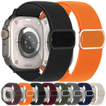 斜紋 D 形環扣尼龍彈性錶帶，適用於 Apple Watch 46mm / 49mm / 45mm / 44mm，適用於 Apple Watch 42mm / 41mm / 40mm / 38mm