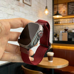 斜紋 D 形環扣尼龍彈性錶帶，適用於 Apple Watch 46mm / 49mm / 45mm / 44mm，適用於 Apple Watch 42mm / 41mm / 40mm / 38mm