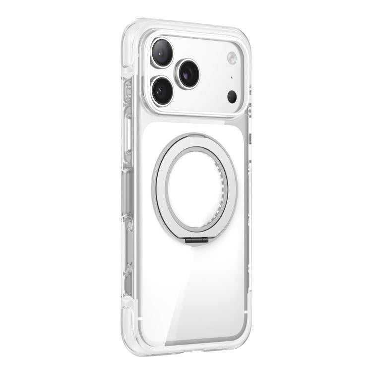 真空密封透明氣囊磁吸旋轉支架壓克力手機殼，適用於 iPhone 17 Pro Max、iPhone 17 Pro、iPhone 17