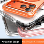 真空密封透明氣囊磁吸旋轉支架壓克力手機殼，適用於 iPhone 17 Pro Max、iPhone 17 Pro、iPhone 17