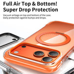 真空密封透明氣囊磁吸旋轉支架壓克力手機殼，適用於 iPhone 17 Pro Max、iPhone 17 Pro、iPhone 17