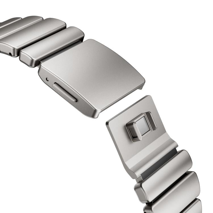 磁扣單珠矽膠不鏽鋼錶帶，適用於 Apple Watch 46mm / 49mm / 45mm / 44mm