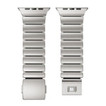 磁扣單珠矽膠不鏽鋼錶帶，適用於 Apple Watch 46mm / 49mm / 45mm / 44mm
