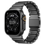 磁扣單珠矽膠不鏽鋼錶帶，適用於 Apple Watch 46mm / 49mm / 45mm / 44mm