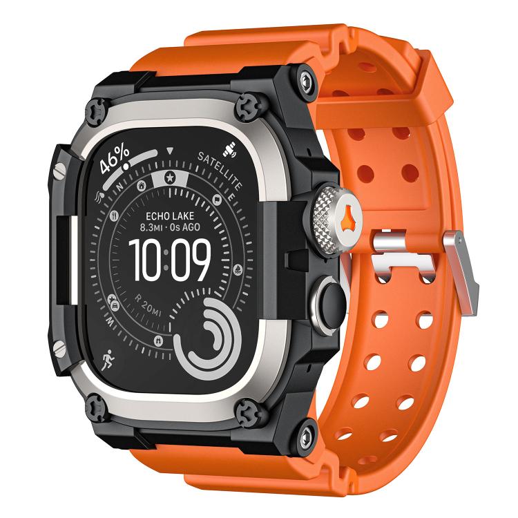 金屬保護殼一體成型TPU錶帶，適用於Apple Watch Ultra 3 / Ultra 2 / Ultra 1 49mm