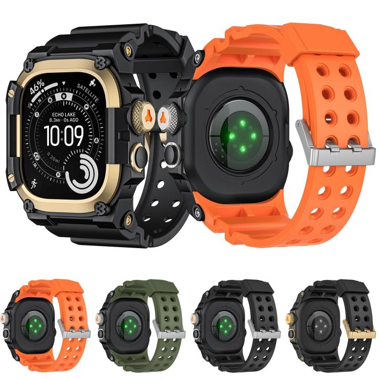 金屬保護殼一體成型TPU錶帶，適用於Apple Watch Ultra 3 / Ultra 2 / Ultra 1 49mm