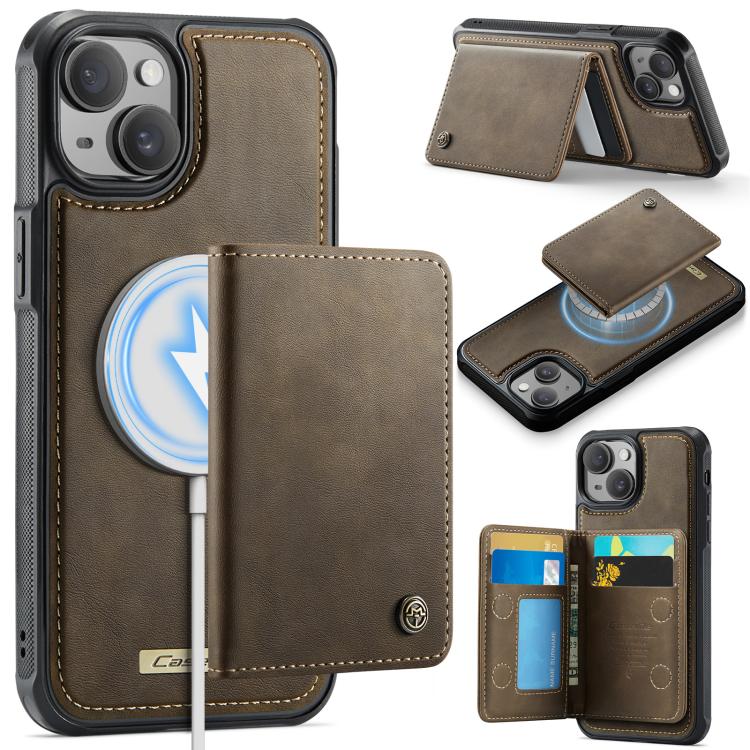 CaseMe Me80 系列可拆卸錢包磁吸 RFID 素食皮革手機殼，適用於 iPhone 15 Pro Max、iPhone 15 Pro、iPhone 15 Plus / 14 Plus、iPhone 15、iPhone 14、iPhone 14 Pro、iPhone 14 Pro Max、iPhone 13 Pro Max