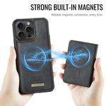 CaseMe Me80 系列可拆卸錢包磁吸 RFID 素食皮革手機殼，適用於 iPhone 15 Pro Max、iPhone 15 Pro、iPhone 15 Plus / 14 Plus、iPhone 15、iPhone 14、iPhone 14 Pro、iPhone 14 Pro Max、iPhone 13 Pro Max