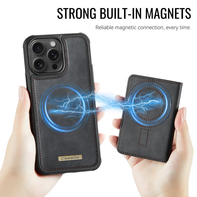 CaseMe Me80 系列可拆卸錢包磁吸 RFID 素食皮革手機殼，適用於 iPhone 15 Pro Max、iPhone 15 Pro、iPhone 15 Plus / 14 Plus、iPhone 15、iPhone 14、iPhone 14 Pro、iPhone 14 Pro Max、iPhone 13 Pro Max