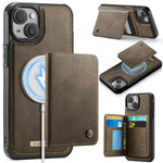 CaseMe Me80 系列可拆卸錢包磁吸 RFID 素食皮革手機殼，適用於 iPhone 15 Pro Max、iPhone 15 Pro、iPhone 15 Plus / 14 Plus、iPhone 15、iPhone 14、iPhone 14 Pro、iPhone 14 Pro Max、iPhone 13 Pro Max