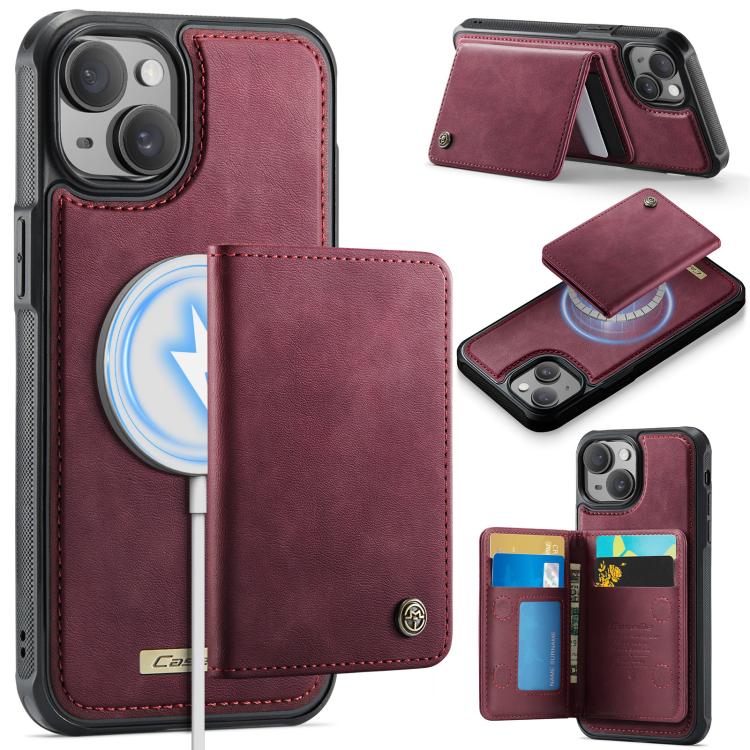 CaseMe Me80 系列可拆卸錢包磁吸 RFID 素食皮革手機殼，適用於 iPhone 15 Pro Max、iPhone 15 Pro、iPhone 15 Plus / 14 Plus、iPhone 15、iPhone 14、iPhone 14 Pro、iPhone 14 Pro Max、iPhone 13 Pro Max