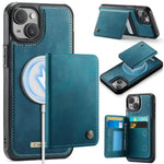 CaseMe Me80 系列可拆卸錢包磁吸 RFID 素食皮革手機殼，適用於 iPhone 15 Pro Max、iPhone 15 Pro、iPhone 15 Plus / 14 Plus、iPhone 15、iPhone 14、iPhone 14 Pro、iPhone 14 Pro Max、iPhone 13 Pro Max