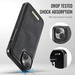 CaseMe Me80 系列可拆卸錢包磁吸 RFID 素皮手機殼，適用於 iPhone 13、iPhone 12 / 12 Pro、iPhone 12 Pro Max、iPhone 11 Pro Max、iPhone 11、iPhone 11 Pro