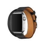 For Apple Watch 3 / 2 / 1 Generation 42mm Universal Leather Double-Loop Strap