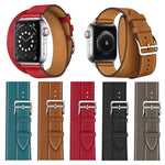 適用於 Apple Watch 3 / 2 / 1 代 38mm 通用皮革雙環錶帶
