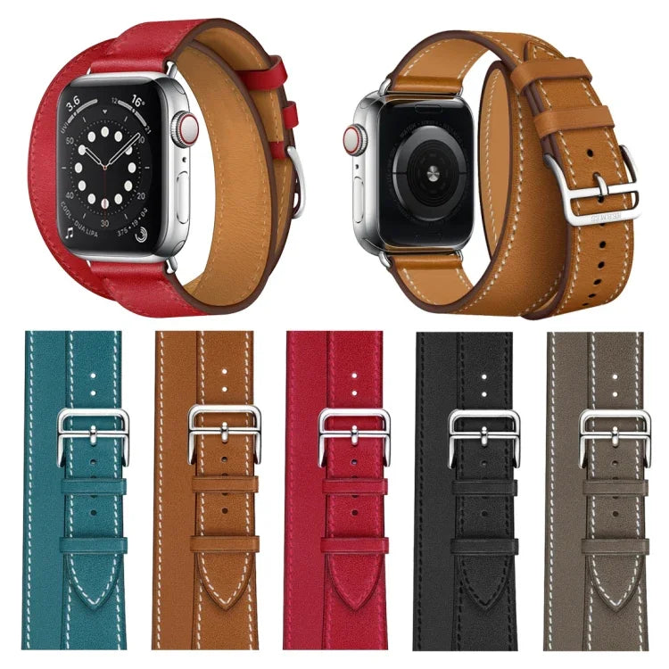 適用於 Apple Watch 3 / 2 / 1 代 38mm 通用皮革雙環錶帶