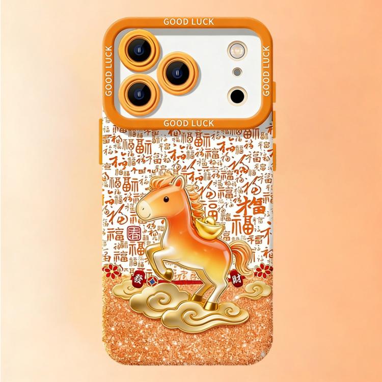 Year Of The Horse Liquid Silicone Full Coverage Shockproof Phone Case, For iPhone 17 Pro Max, For iPhone 17 Pro, For iPhone 17, For iPhone Air, For iPhone 16 Pro Max, For iPhone 16 Pro, For iPhone 16, For iPhone 15 Pro Max, For iPhone 15 Pro           ...